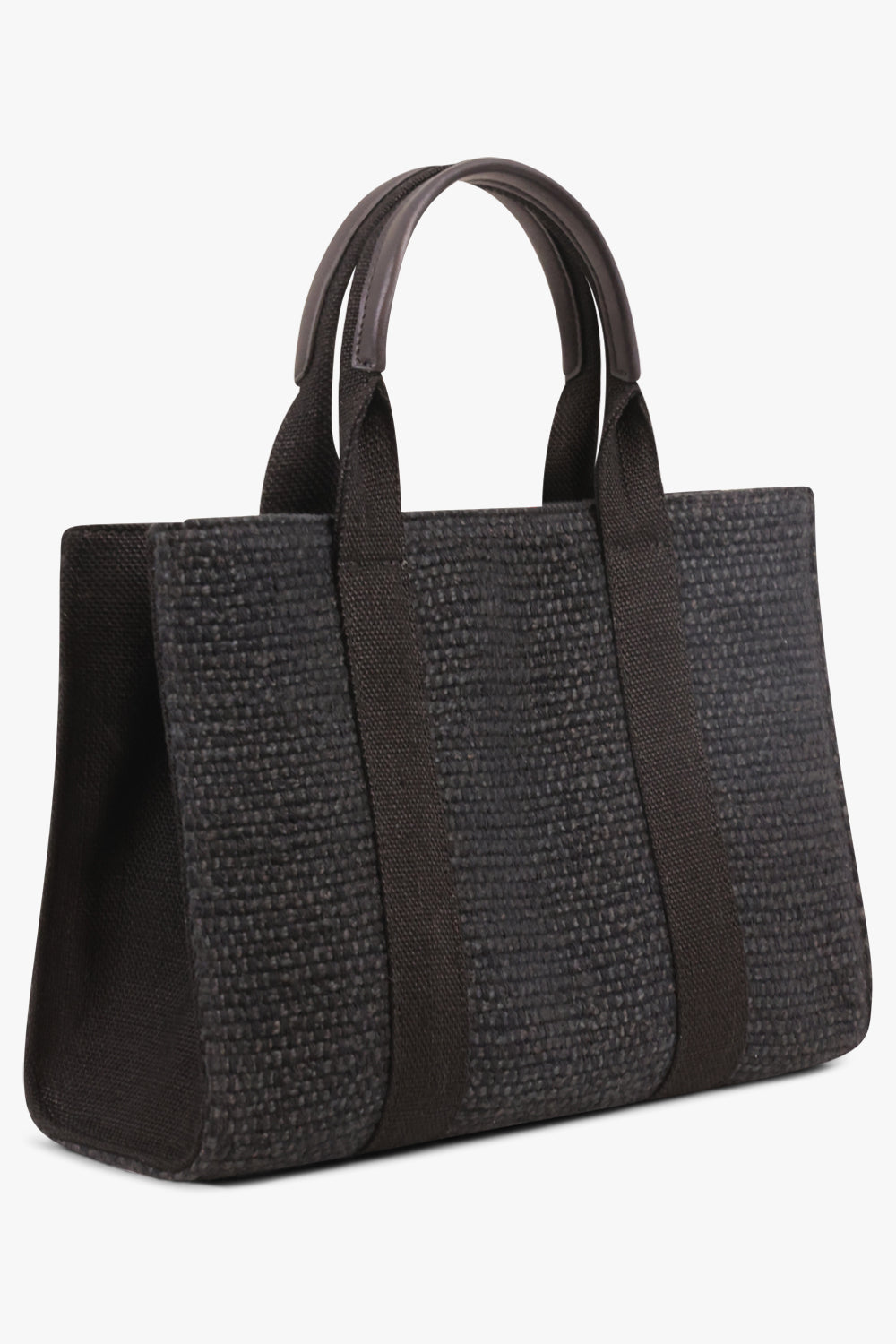 THE ROW BAGS BLACK / Black Mini Georgia Canvas Handbag | Black