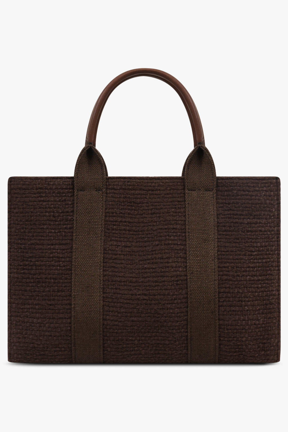 THE ROW BAGS BROWN / Deep Brown Mini Georgia Canvas Handbag | Deep Brown