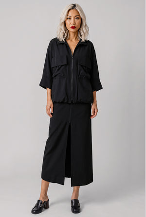 Utility Wide-Leg Pant | Black