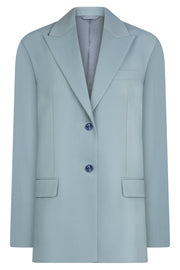 ACNE STUDIOS RTW Jarida Single Breasted Wool Blend Blazer | Aqua Blue