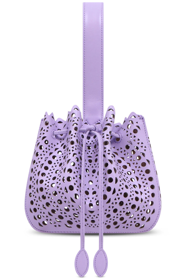 ALAIA BAGS PURPLE Iconic Wristlet Rose Marie Bag | Purple