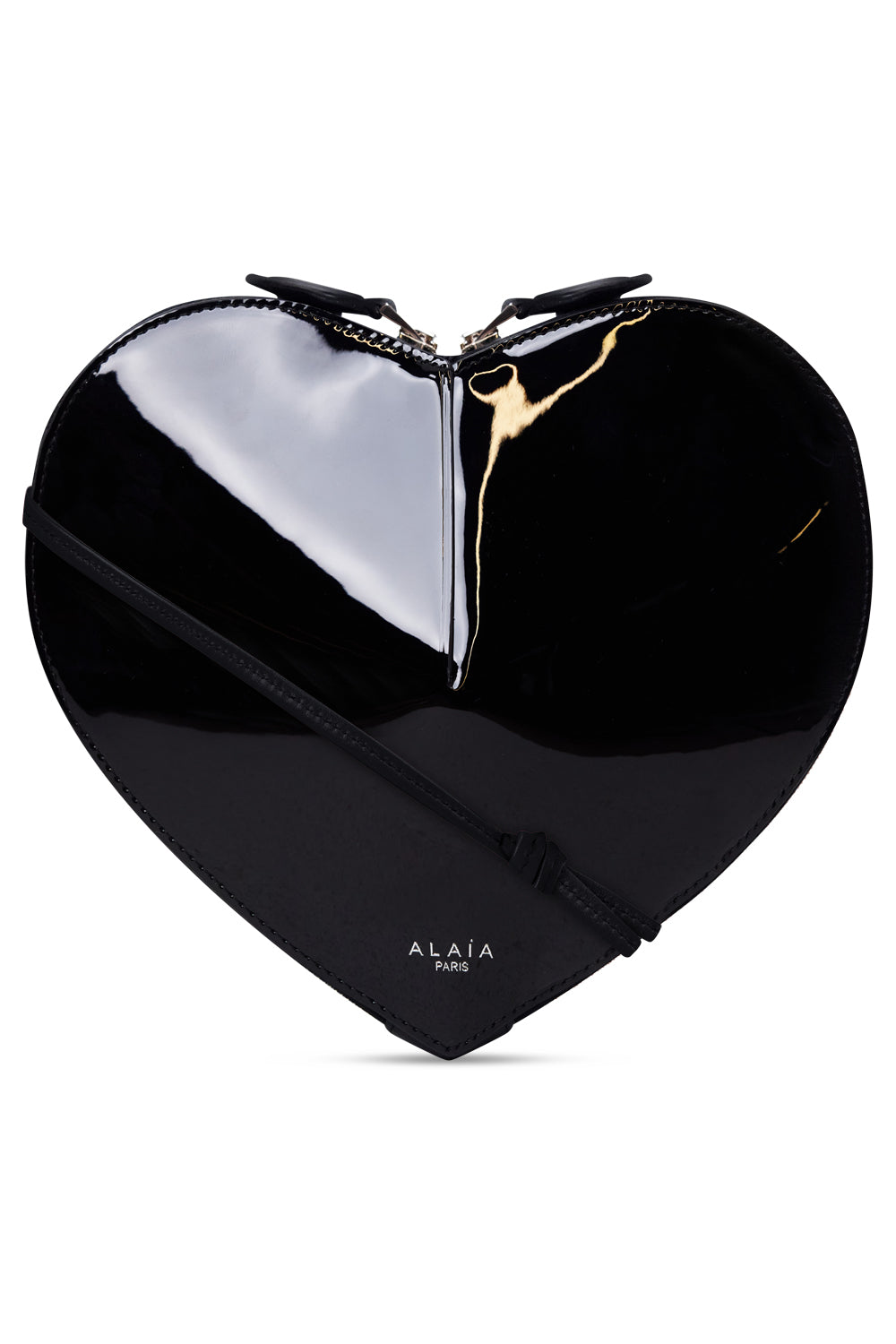 ALAIA BAGS Black Le Coeur Patent Heart Shape Bag | Black