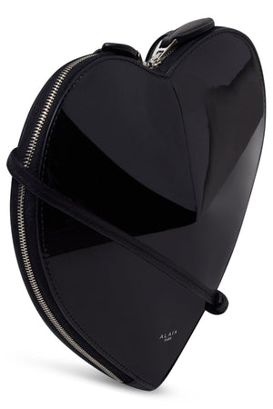 ALAIA BAGS Black Le Coeur Patent Heart Shape Bag | Black