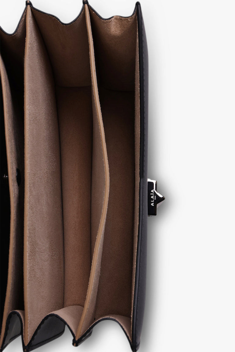 ALAIA BAGS MULTI Le Papa Calfskin Bag | Black/Silver