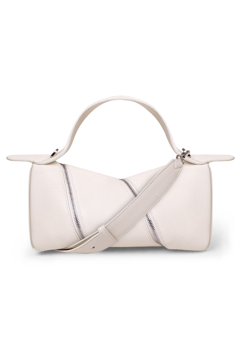 ALAIA BAGS WHITE Le Zip Adjustable Strap Bag | Ivory