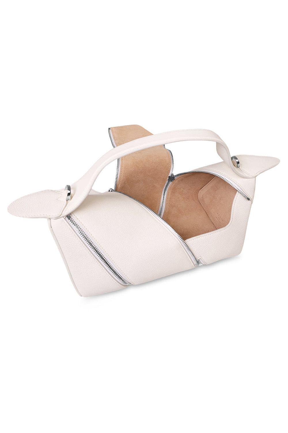 ALAIA BAGS WHITE Le Zip Adjustable Strap Bag | Ivory