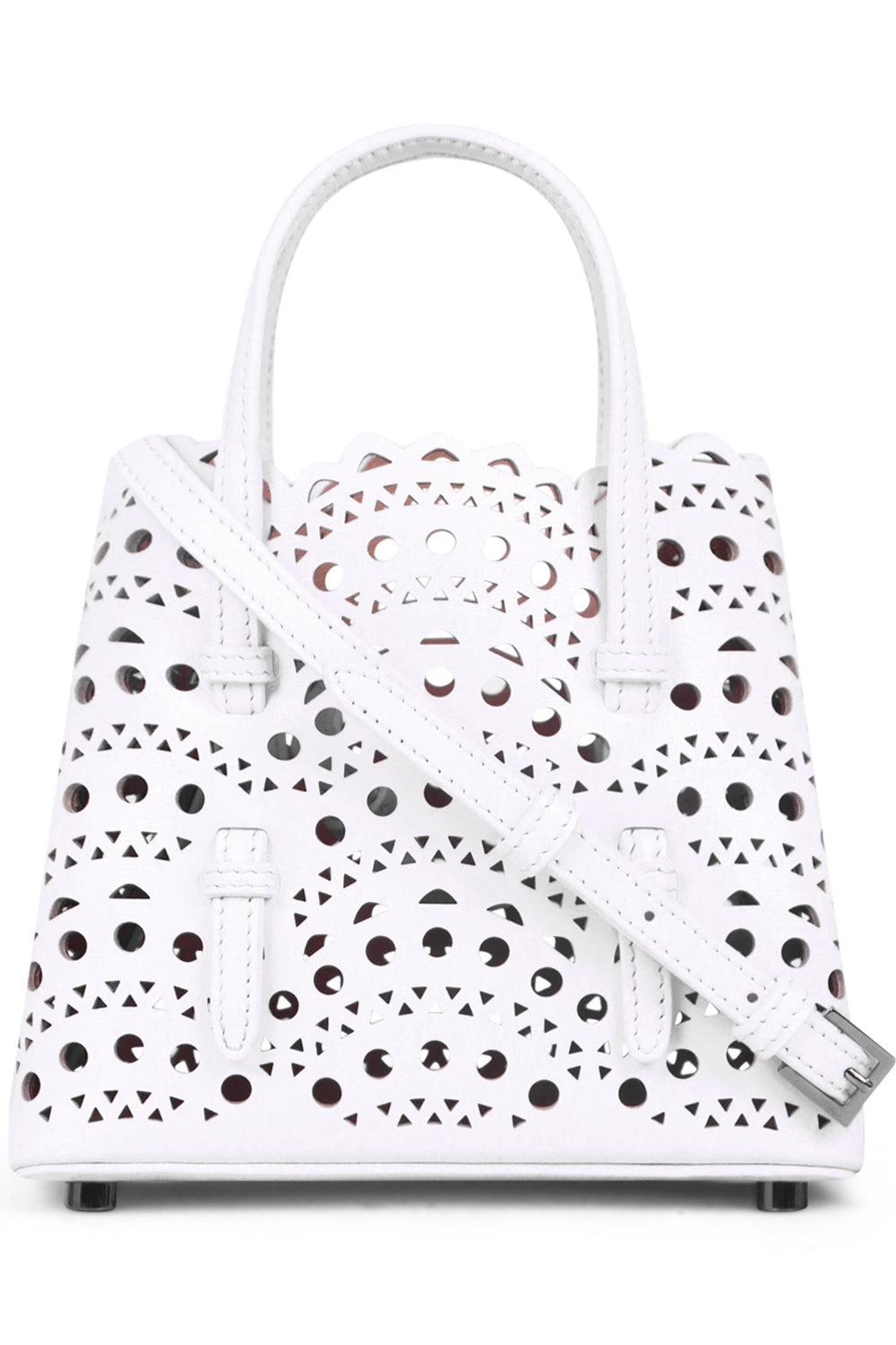 ALAIA BAGS WHITE Mina 16 Micro Bag | White