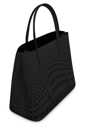 ALAIA BAGS BLACK Mina 32 Optical Perfo Tote Bag | Black