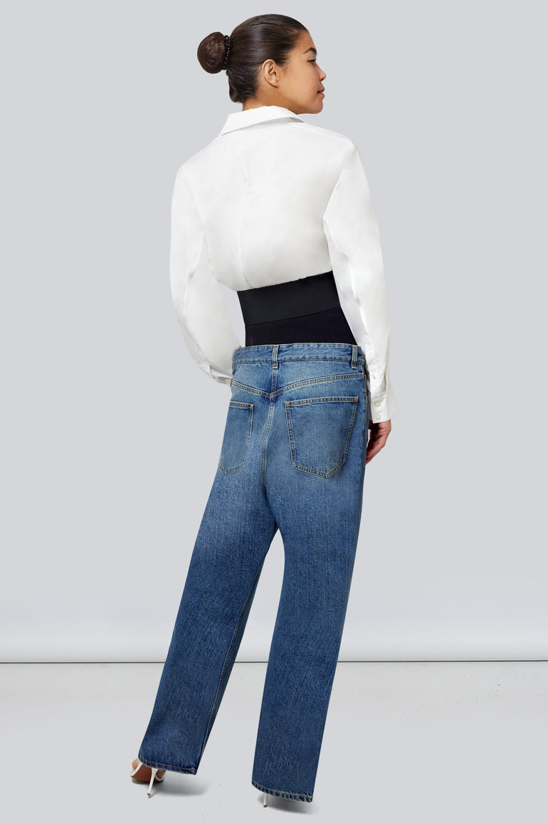 ALAIA RTW BELTED SHIRT | WHITE