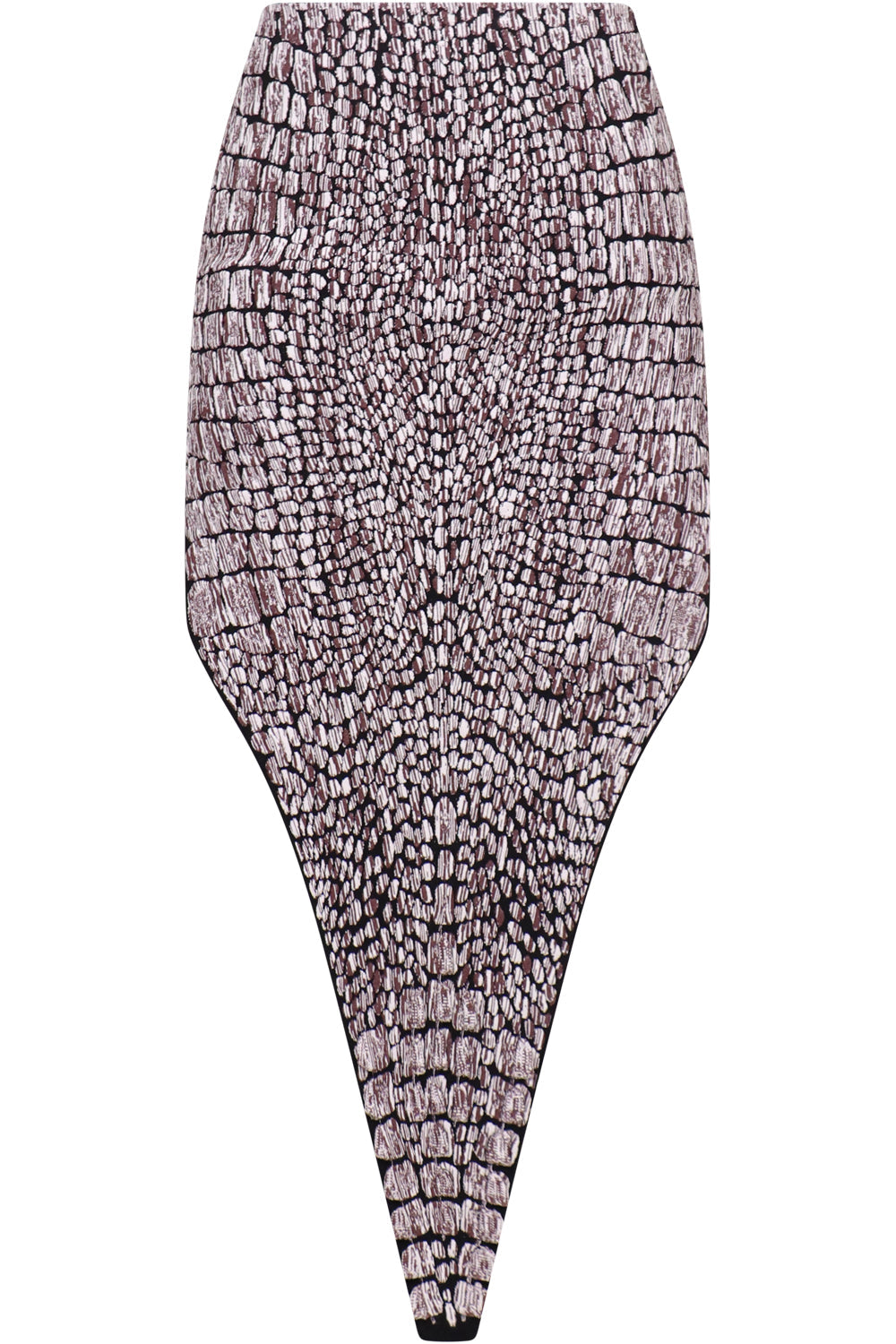 ALAIA RTW CROCODILE SKIRT | BLACK