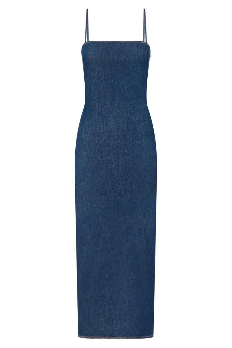 ALAIA FITTED S LESS MAXI DRESS VINTAGE BLUE NEW SEASON PARLOUR X Parlour X ALAIA FITTED S LESS MAXI DRESS VINTAGE BLUE NEW SEASON PARLOUR X Parlour X