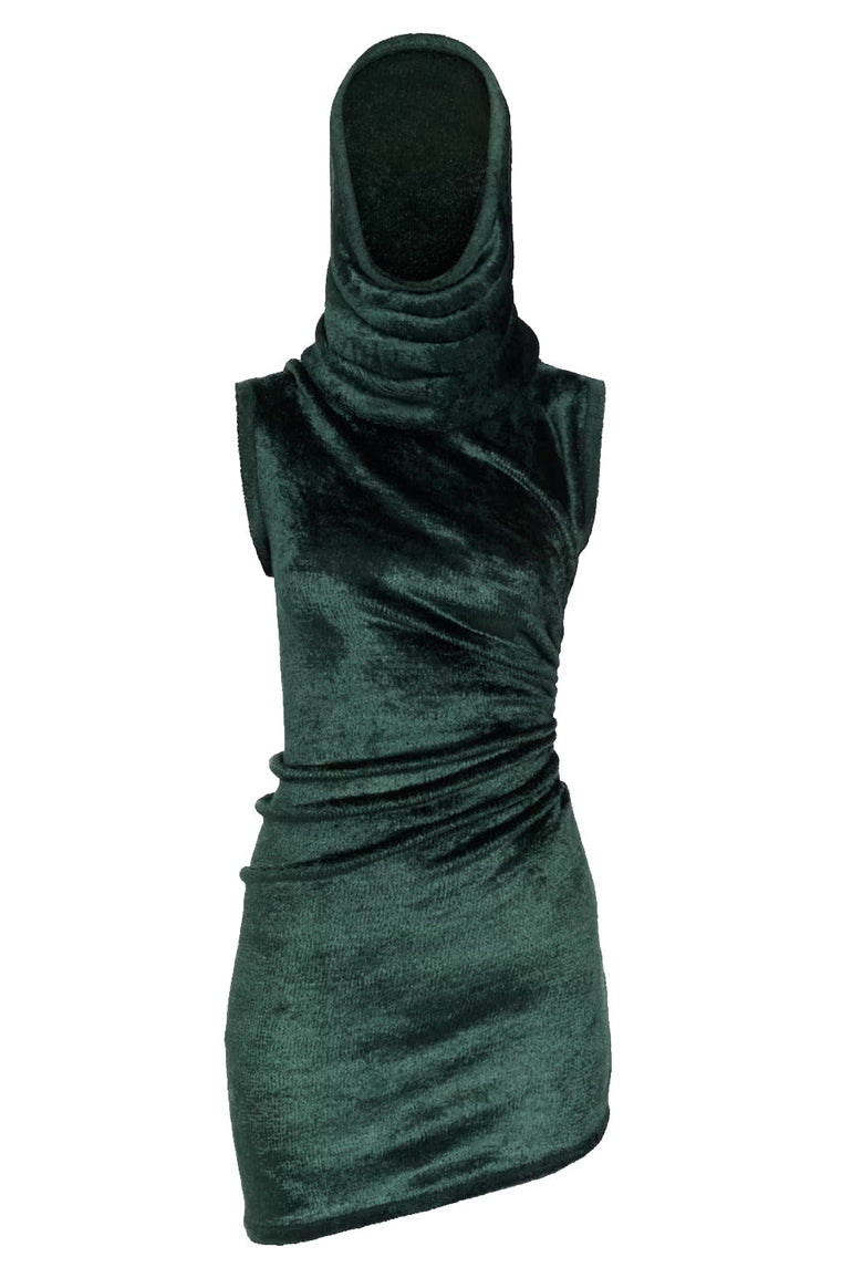 ALAIA MINI HOOD DRESS FOREST GREEN NEW SEASON PARLOUR X ONLINE SYDNEY Parlour X ALAIA MINI HOOD DRESS FOREST GREEN NEW SEASON PARLOUR X ONLINE SYDNEY Parlour X