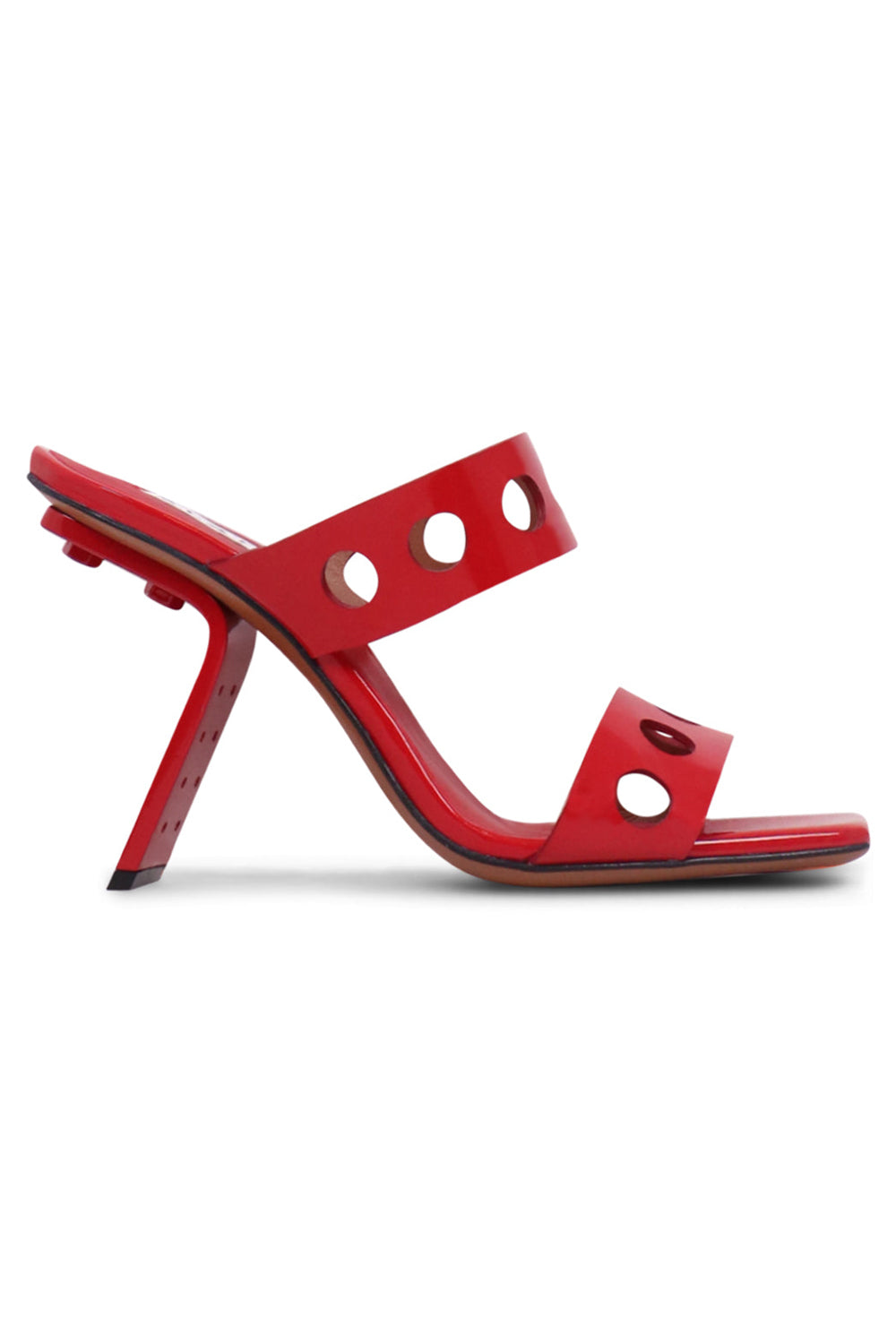 ALAIA SHOES PERFORATED MULE 100MM | RED