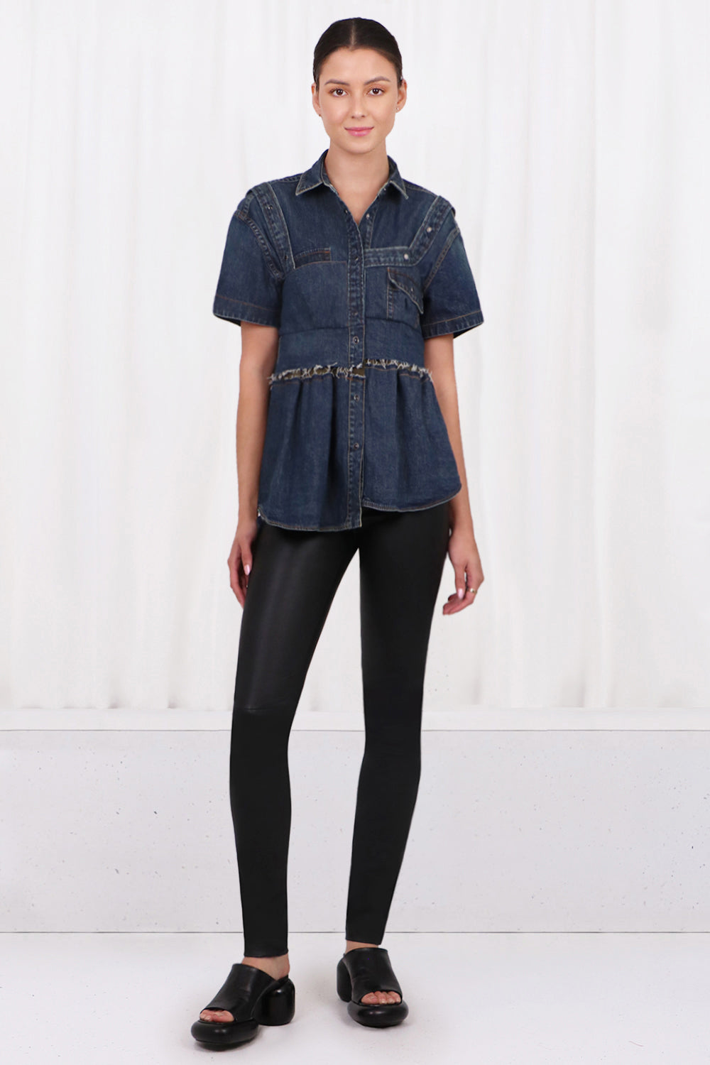 2010s Ann Demeulemeester Black Stretch Leggings main image 1