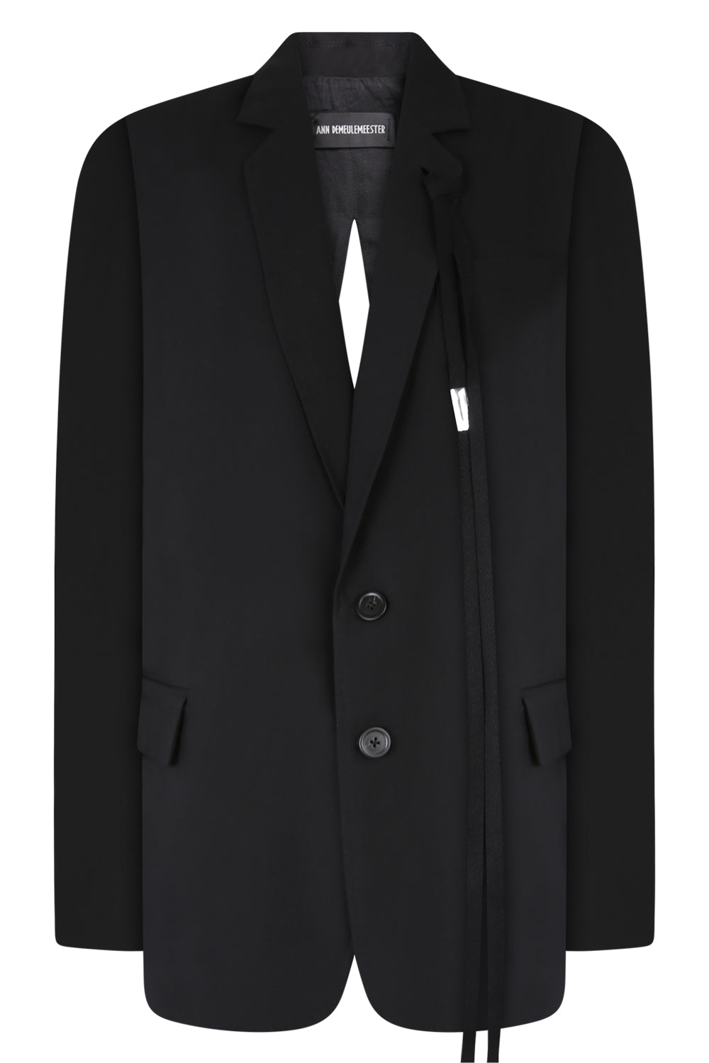 ANN DEMULEMEESTER RTW BERLINDE OPEN BACK JACKET BLACK