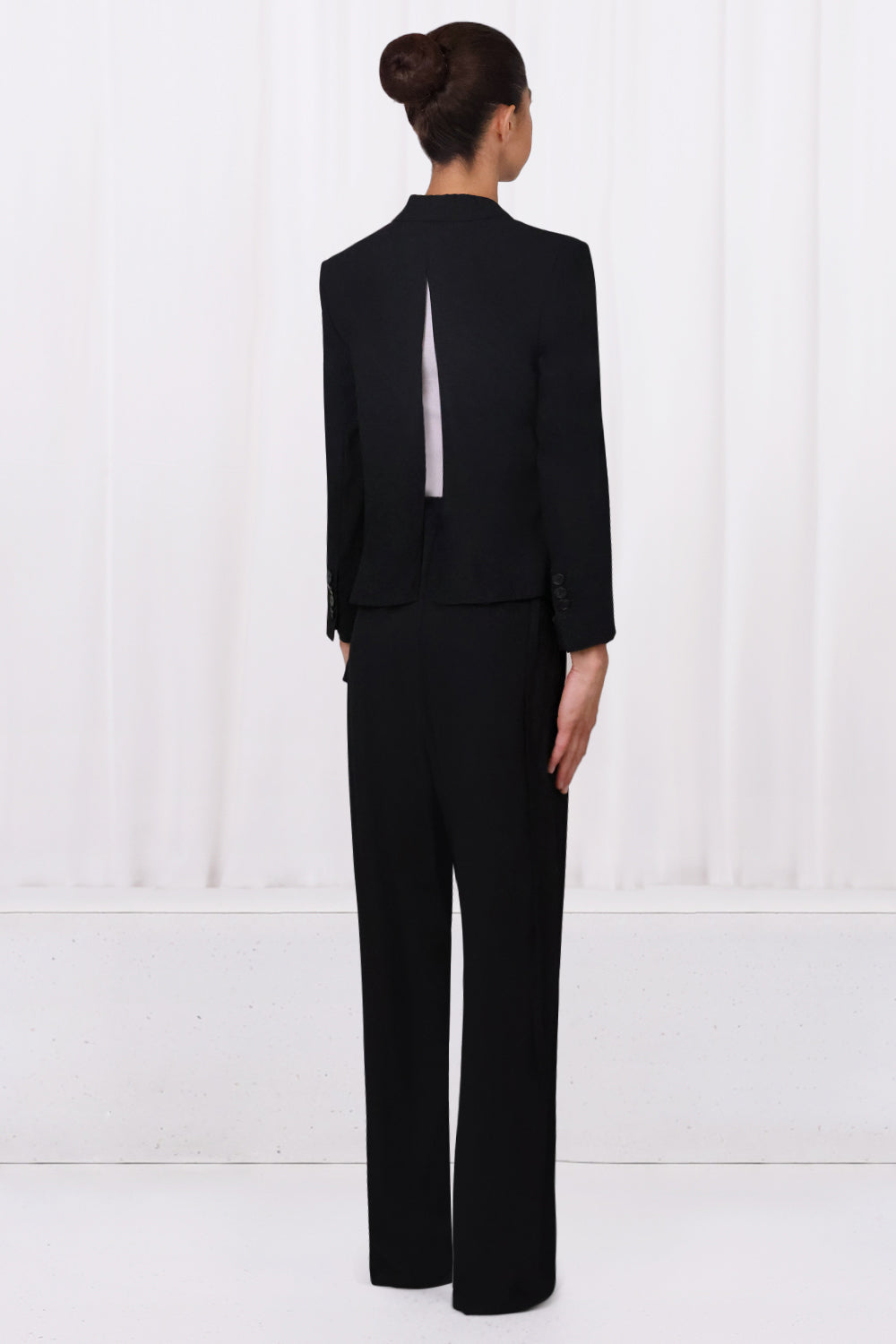 ANN DEMULEMEESTER RTW HANNELORE MICRO OPEN BACK JACKET | BLACK