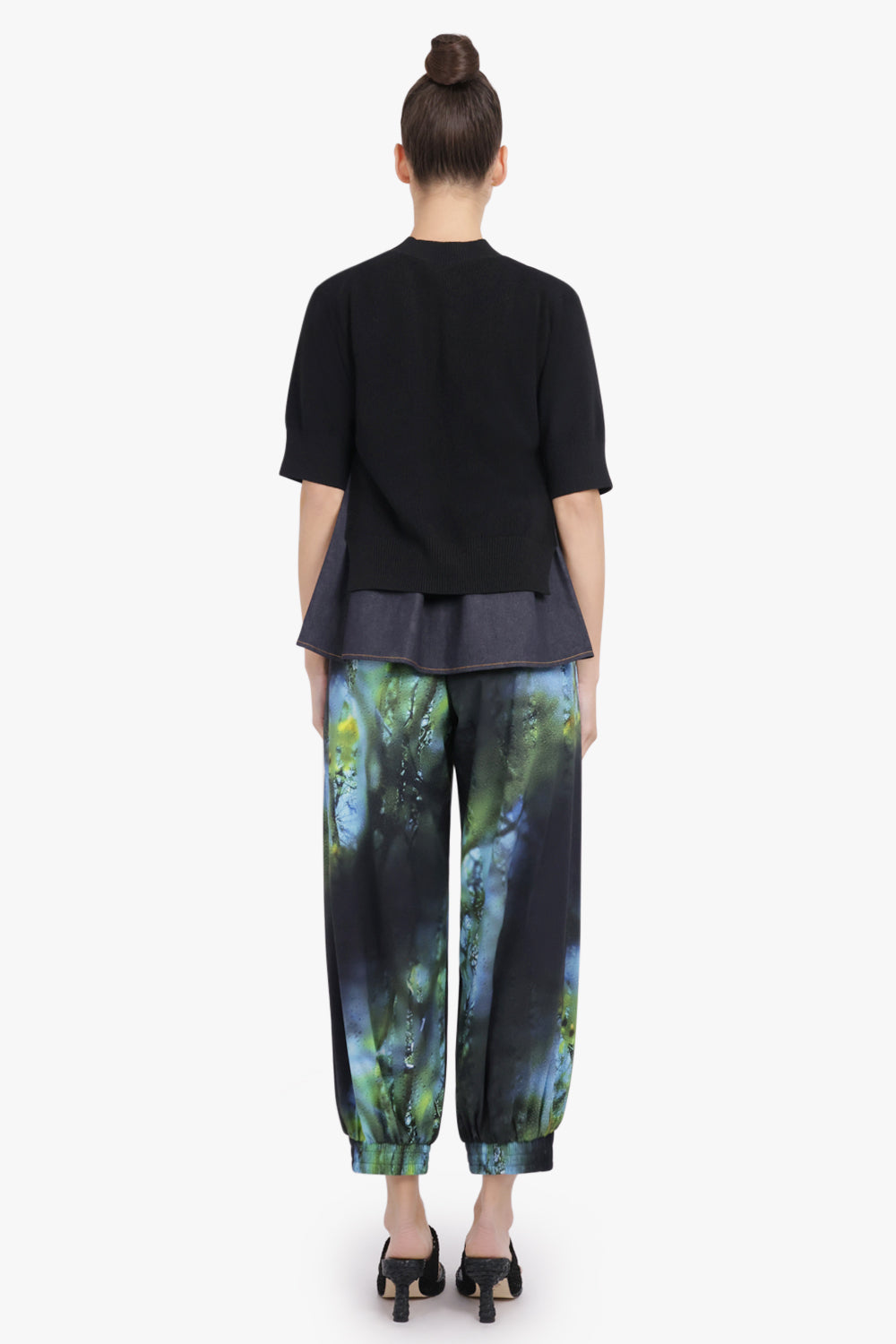 Y-3 RTW Loose Fit Blurred Photo Print Pant | Black/Blue/Green