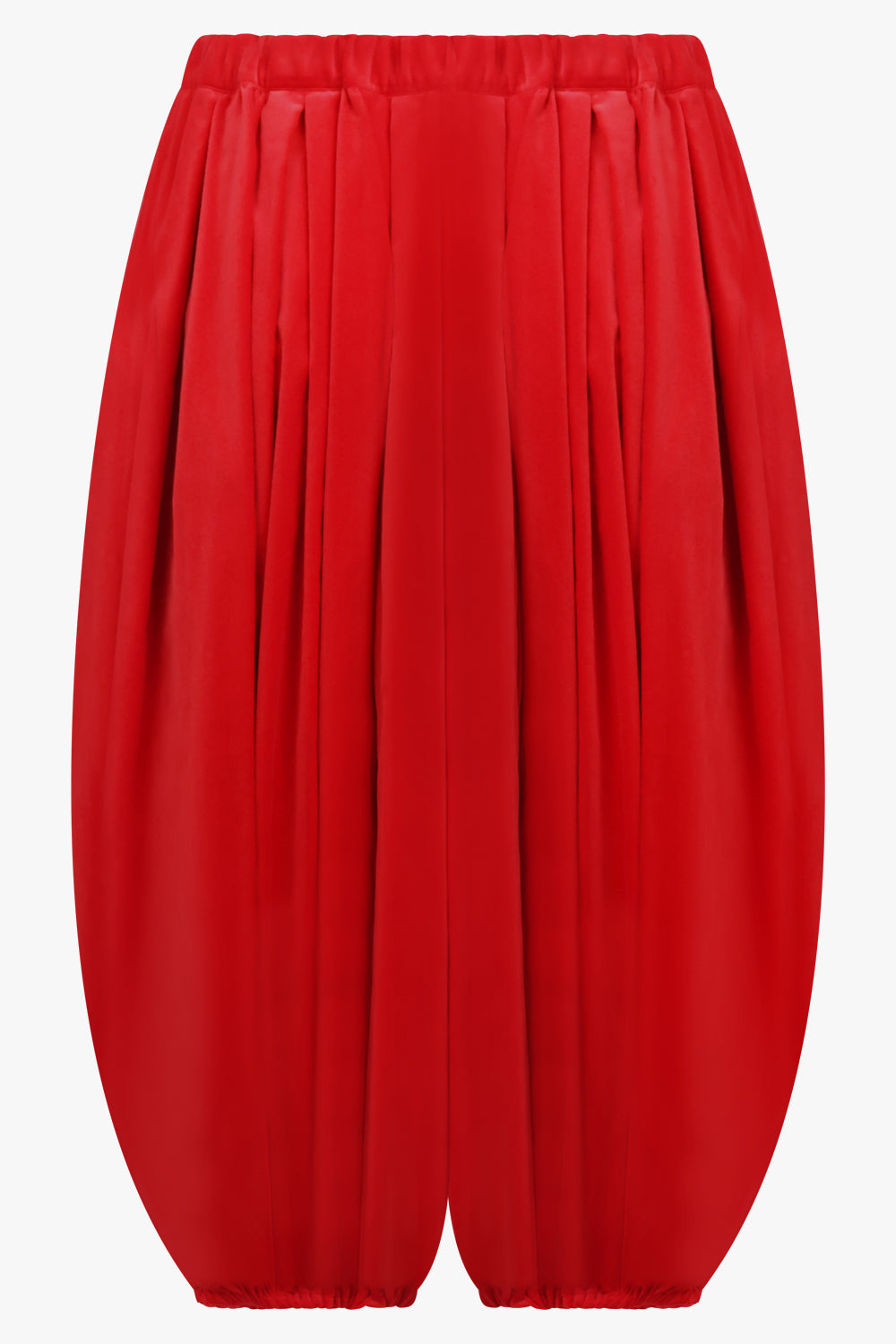 COMME DES GARCONS RTW Elastic Waist Velvet Drop Crotch Pant | Red