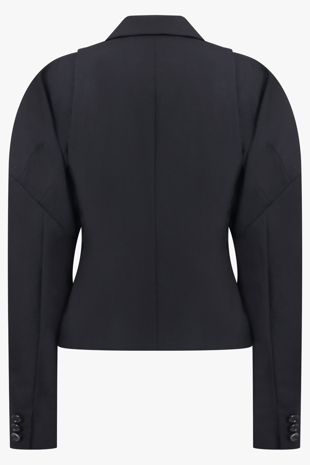 COMME DES GARCONS RTW Button Up Jacket With Drop Balloon Sleeve | Black