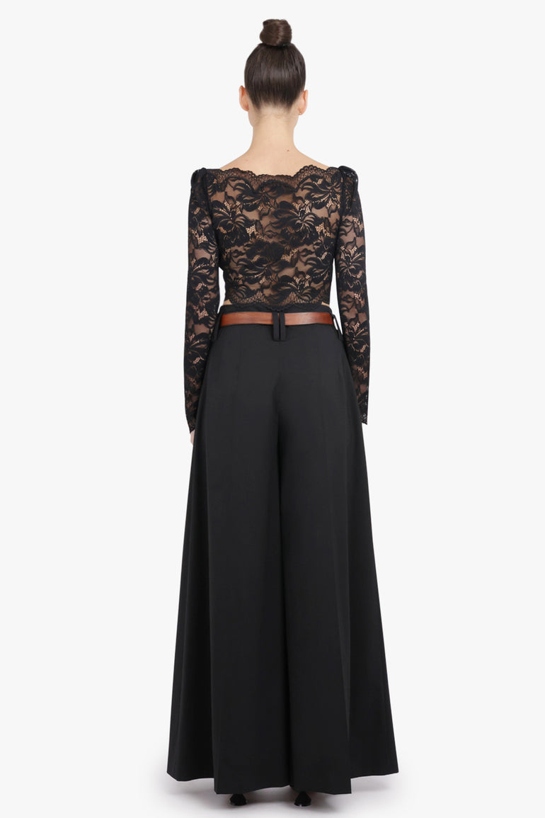 AWAKE MODE RTW High Side Split Pants with Button Closures | Black