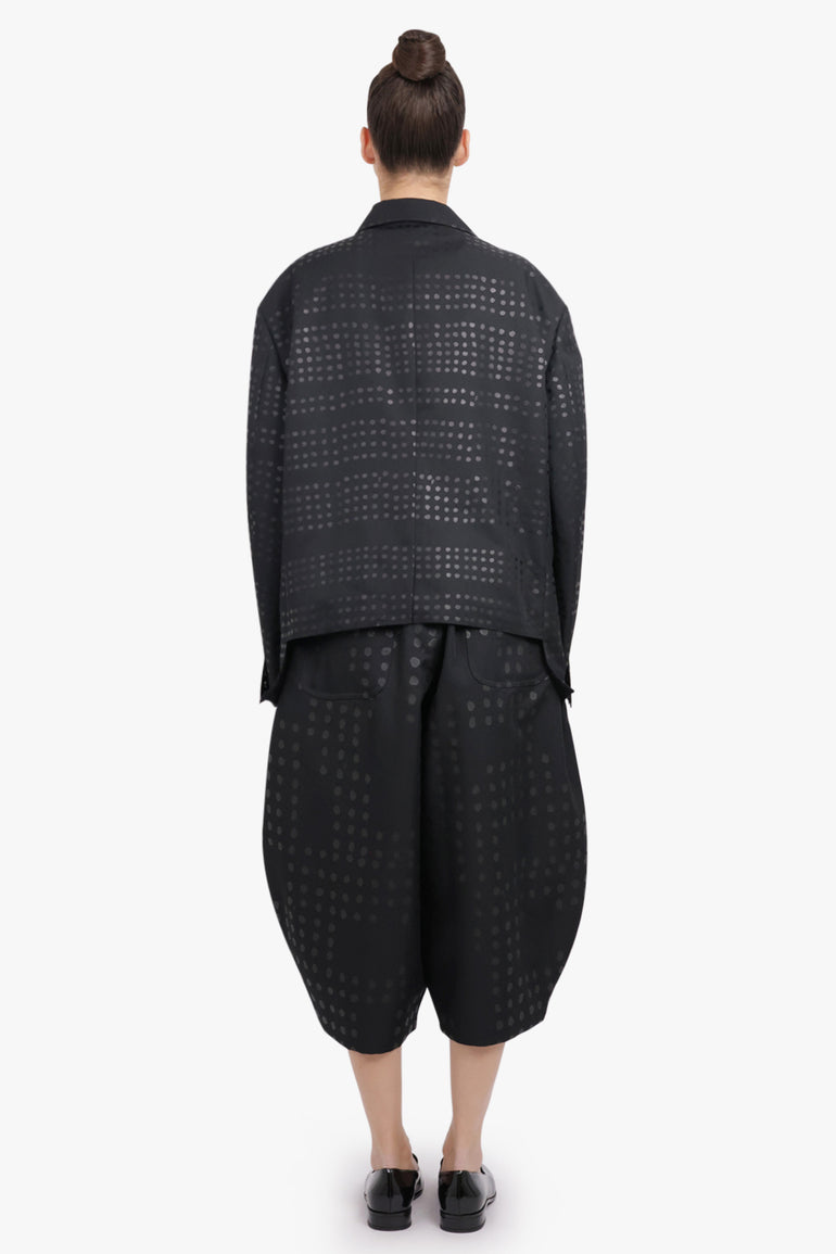 COMME DES GARCONS BLACK RTW Spotted Twill Single Breasted Jacket | Black