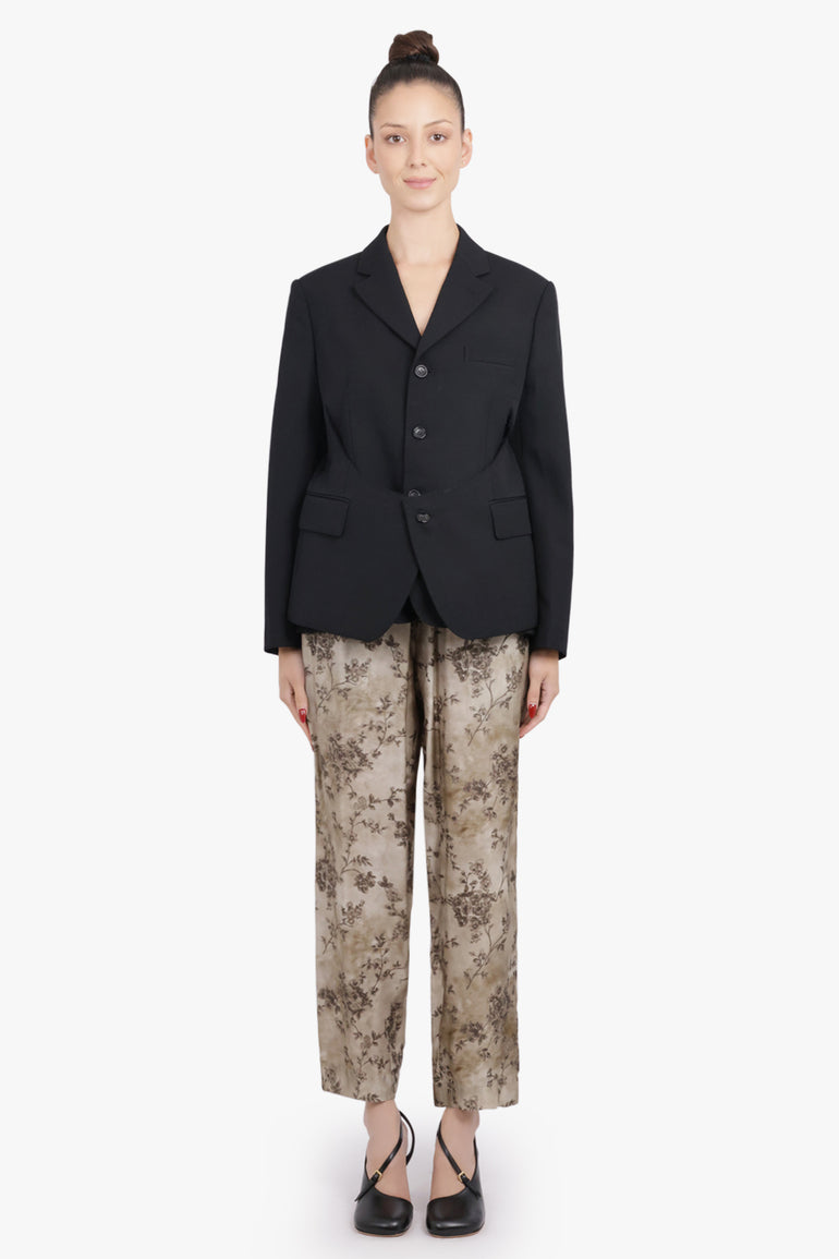 COMME DES GARCONS RTW Tailored Jacket With Rounded Slit Detail | Black