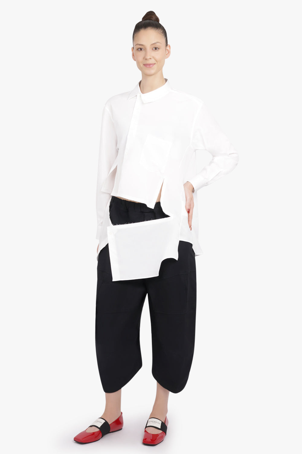 COMME des GARCONS NOIR ブラウス　白 Comme des Garçons and Noir Kei Ninomiya: Dual Dickensian dry-iced
