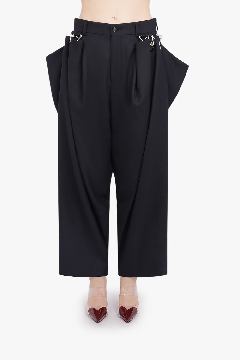 NOIR KEI NINOMIYA RTW Tapered Pant With Eyelet Detail | Black
