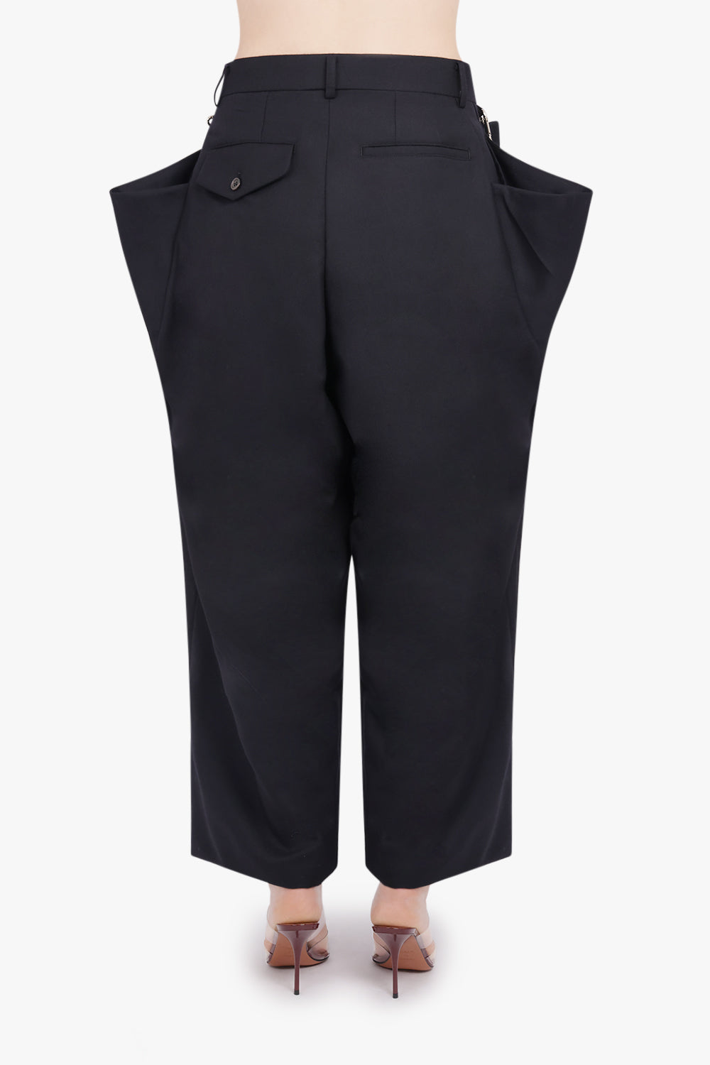 NOIR KEI NINOMIYA RTW Tapered Pant With Eyelet Detail | Black
