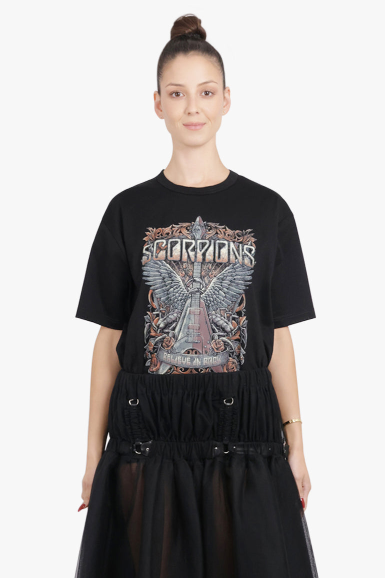 JUNYA WATANABE RTW Scorpions Print S/S T-Shirt | Black/Multi