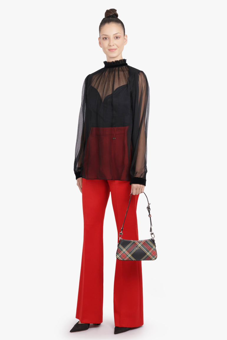 VIVIENNE WESTWOOD RTW Ray Wide Leg Tailored Pant | Red