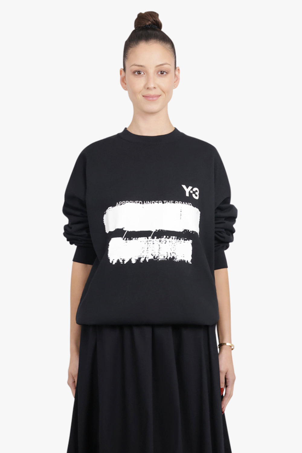 Y-3 RTW Crewneck Sweatshirt Graphic Print Logo | Black/White