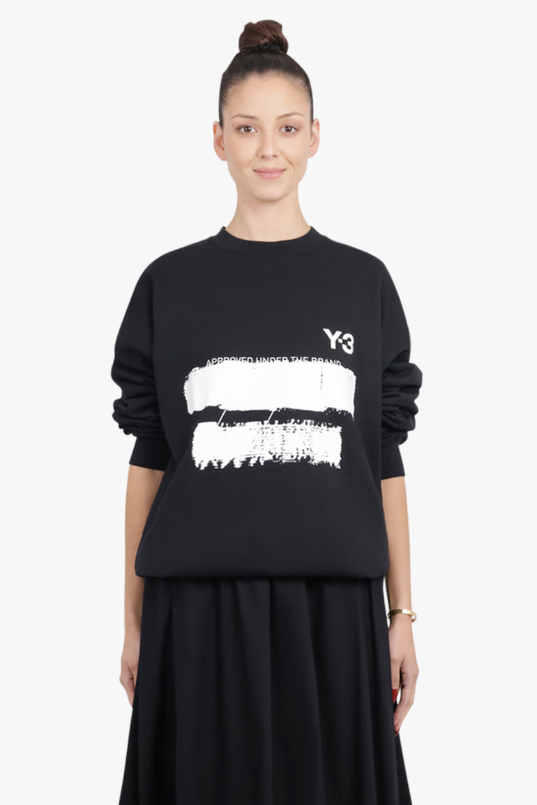 Y-3 RTW Crewneck Sweatshirt Graphic Print Logo | Black/White