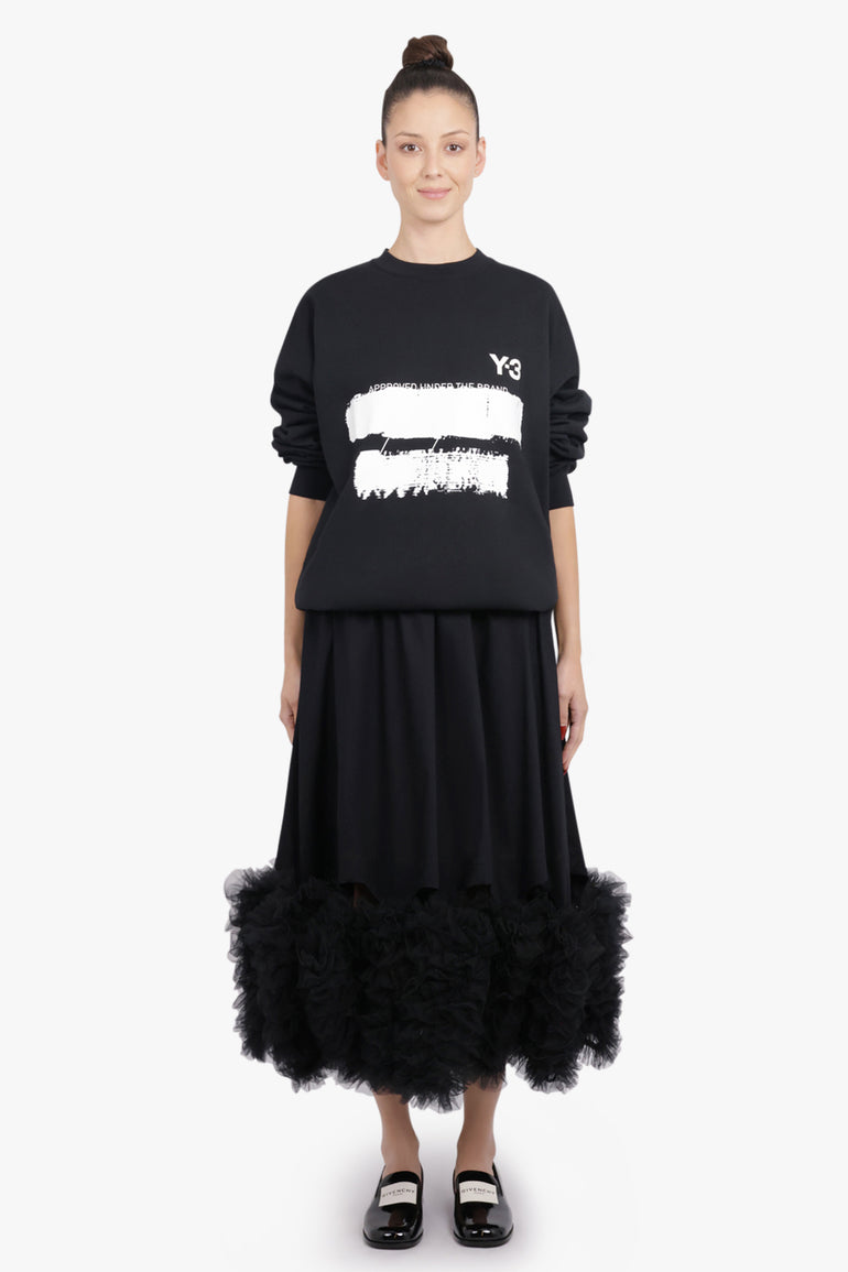 Y-3 RTW Crewneck Sweatshirt Graphic Print Logo | Black/White