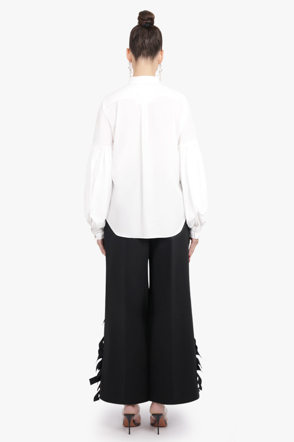 NOIR KEI NINOMIYA RTW Ruched Balloon L/S Shirt | White