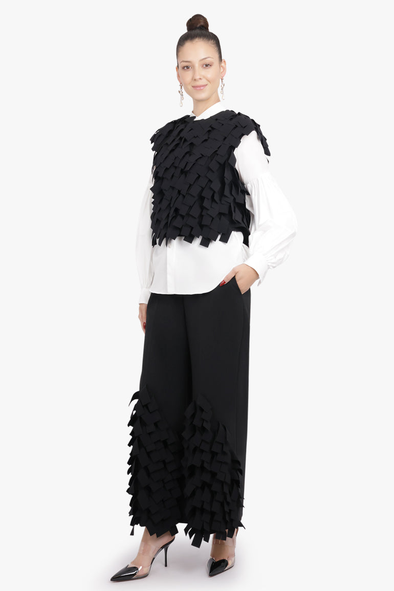 NOIR KEI NINOMIYA RTW Ruched Balloon L/S Shirt | White