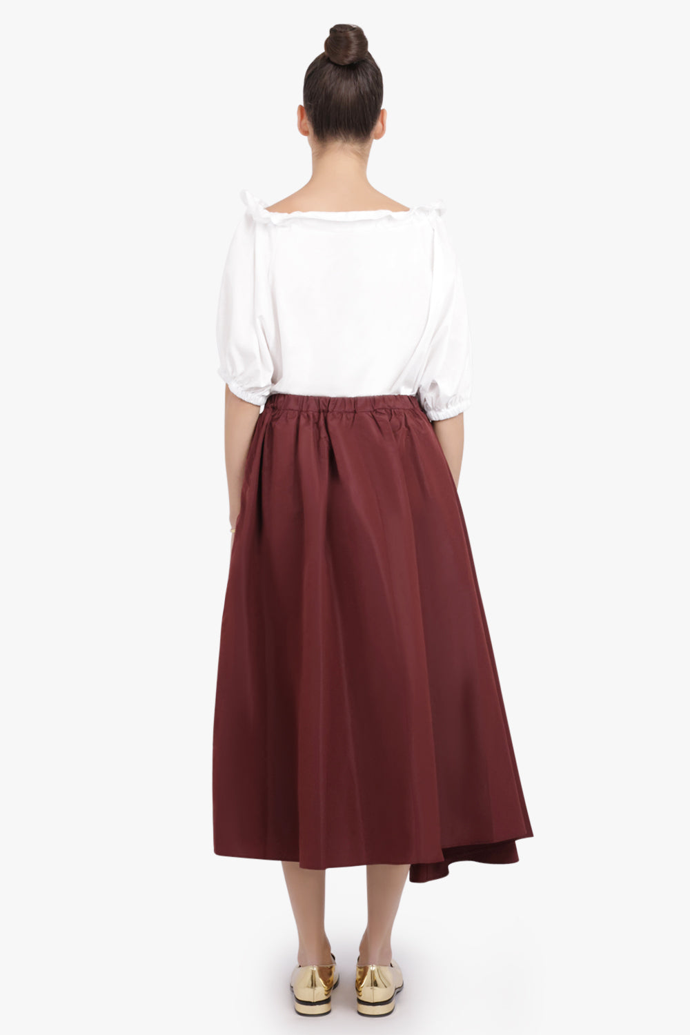 PATOU RTW Iconic S/S Tie Neck Blouse | White