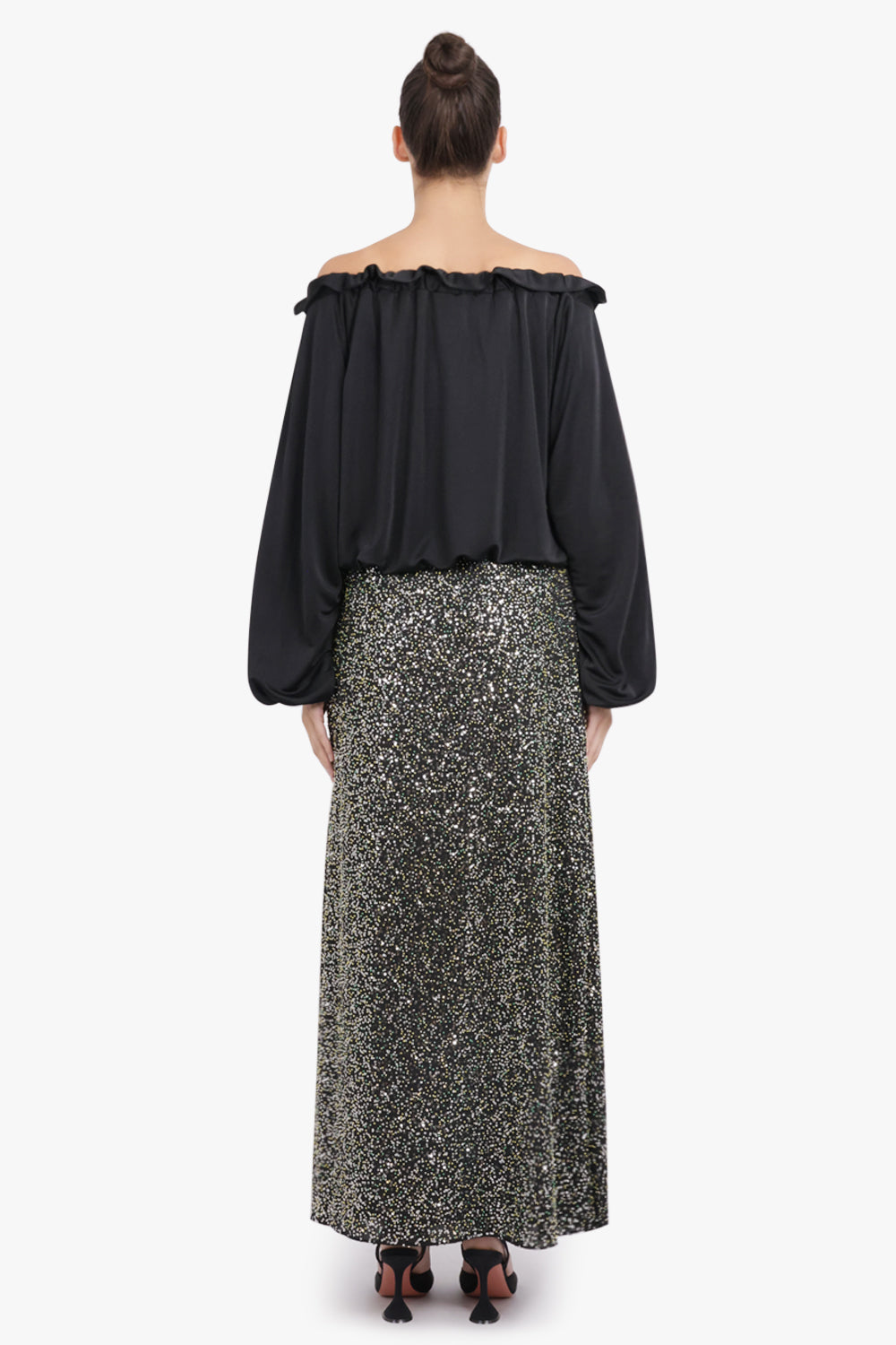 PATOU RTW Iconic Tie Neck Blouse | Black