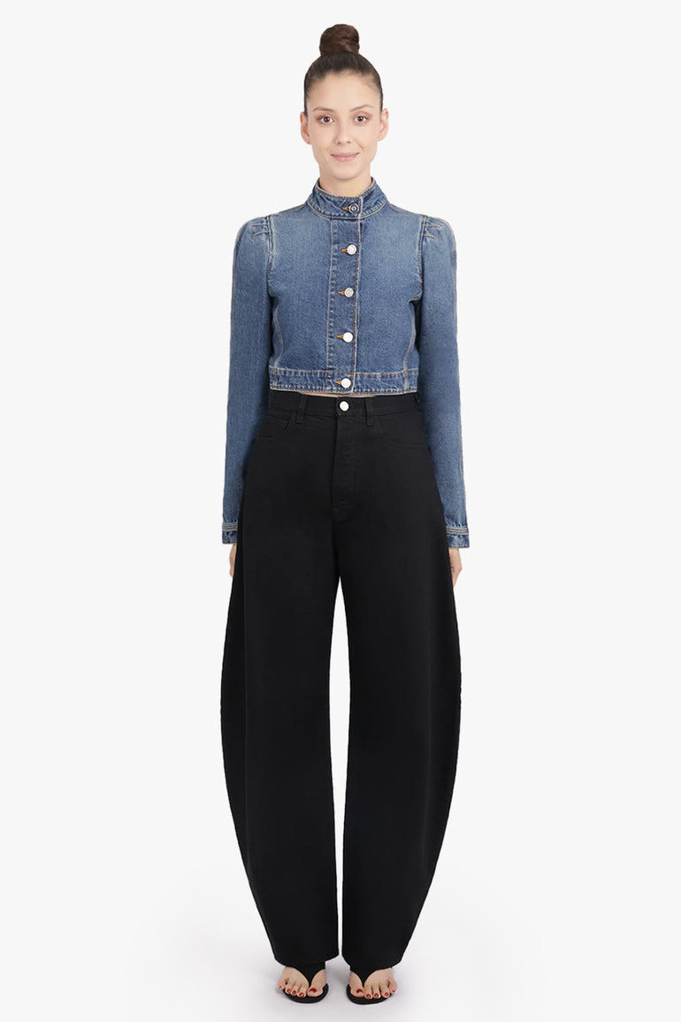 ALAIA RTW Round Balloon Leg Jeans | Black