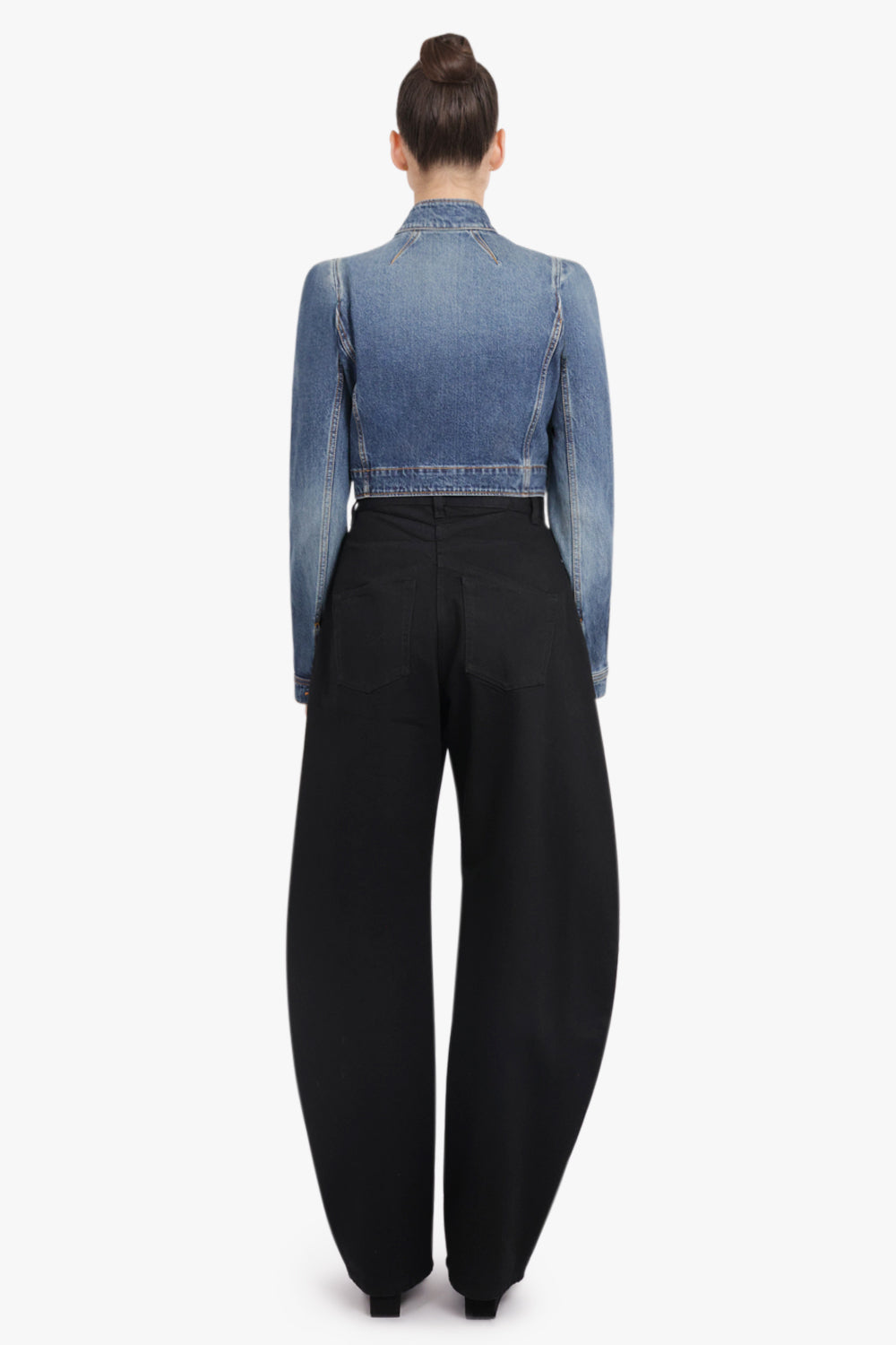 ALAIA RTW Round Balloon Leg Jeans | Black