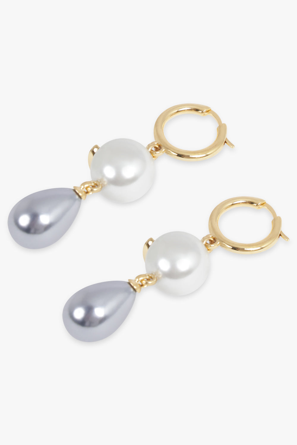 VIVIENNE WESTWOOD JEWELLERY GOLD / Grey/Gold Martha Orb Pearl Drop Earrings | Grey/Gold