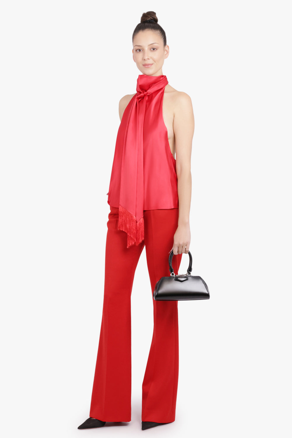 VIVIENNE WESTWOOD RTW Ray Wide Leg Tailored Pant | Red