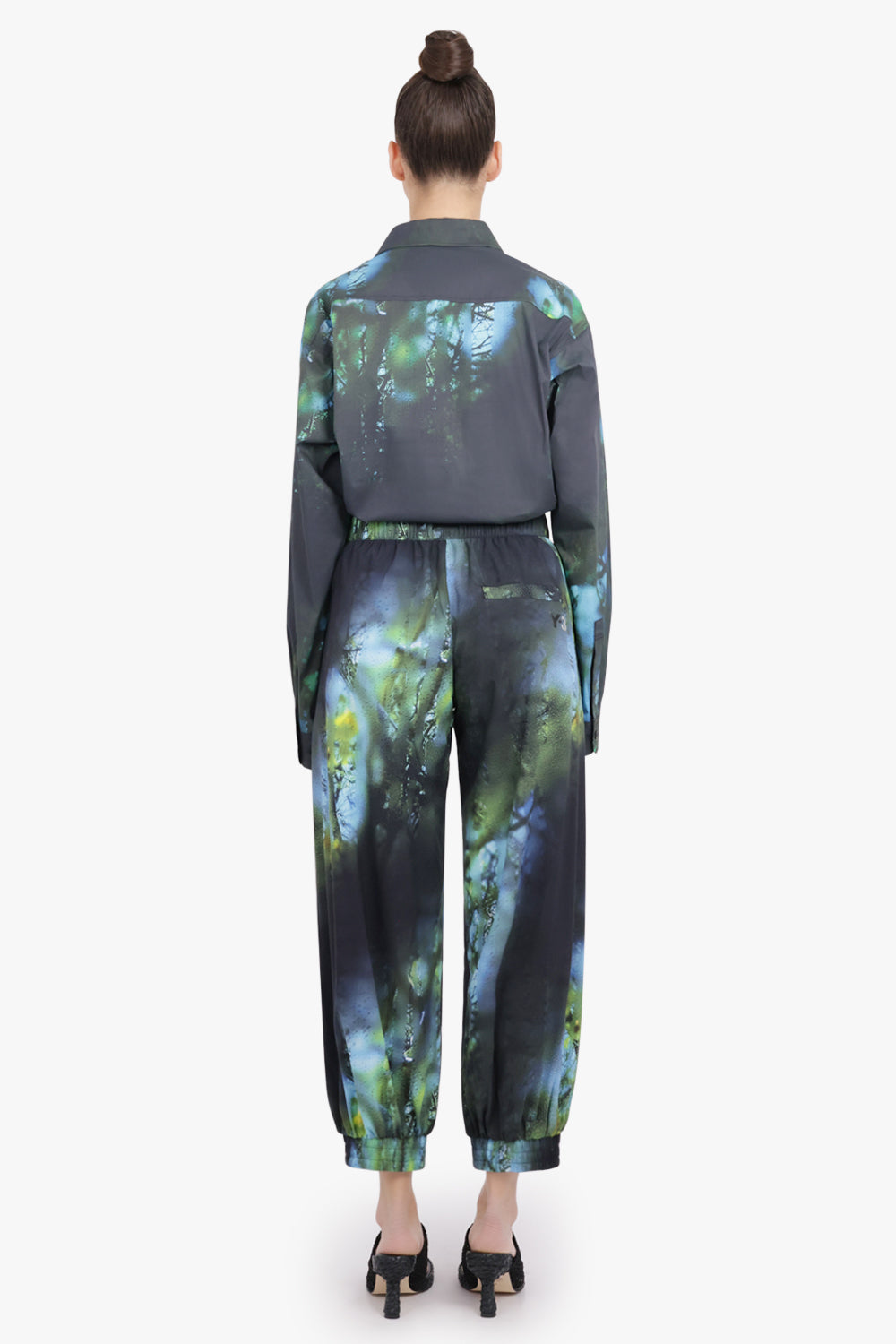 Y-3 RTW Blurred Photo Print L/S Shirt | Black/Blue/Green