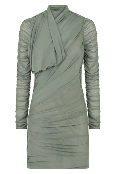 asymmetrical t shirt dress Asymmetric Draped Mini Skirt In Off-White – Marilia Fraggi