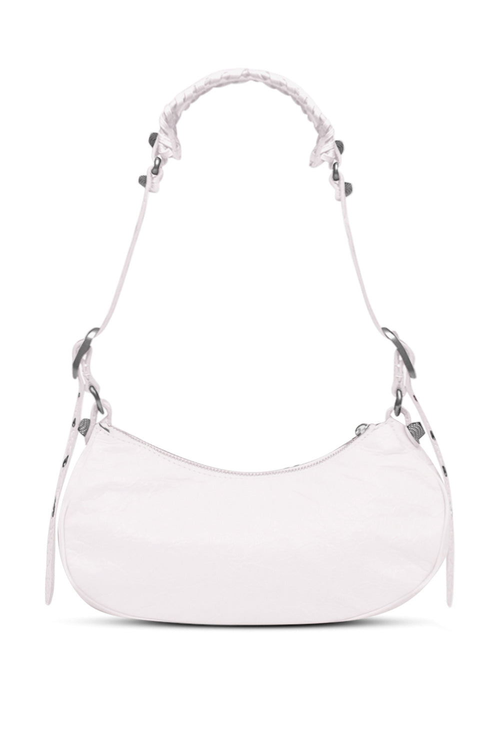 BALENCIAGA BAGS WHITE LE CAGOLE SHOULDER BAG EXTRA SMALL | WHITE/SILVER