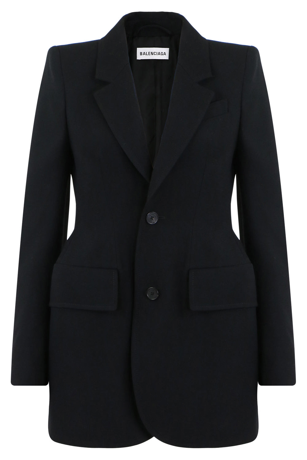 BALENCIAGA RTW HOURGLASS SINGLE BREASTED BLAZER | BLACK