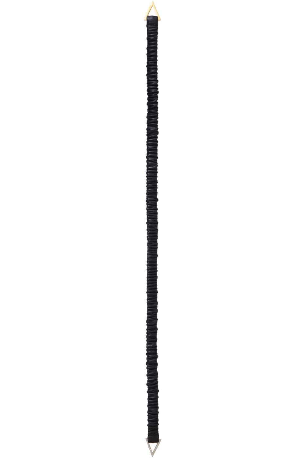 BOTTEGA VENETA ACCESSORIES RUCHED LEATHER BELT 19MM BLACK