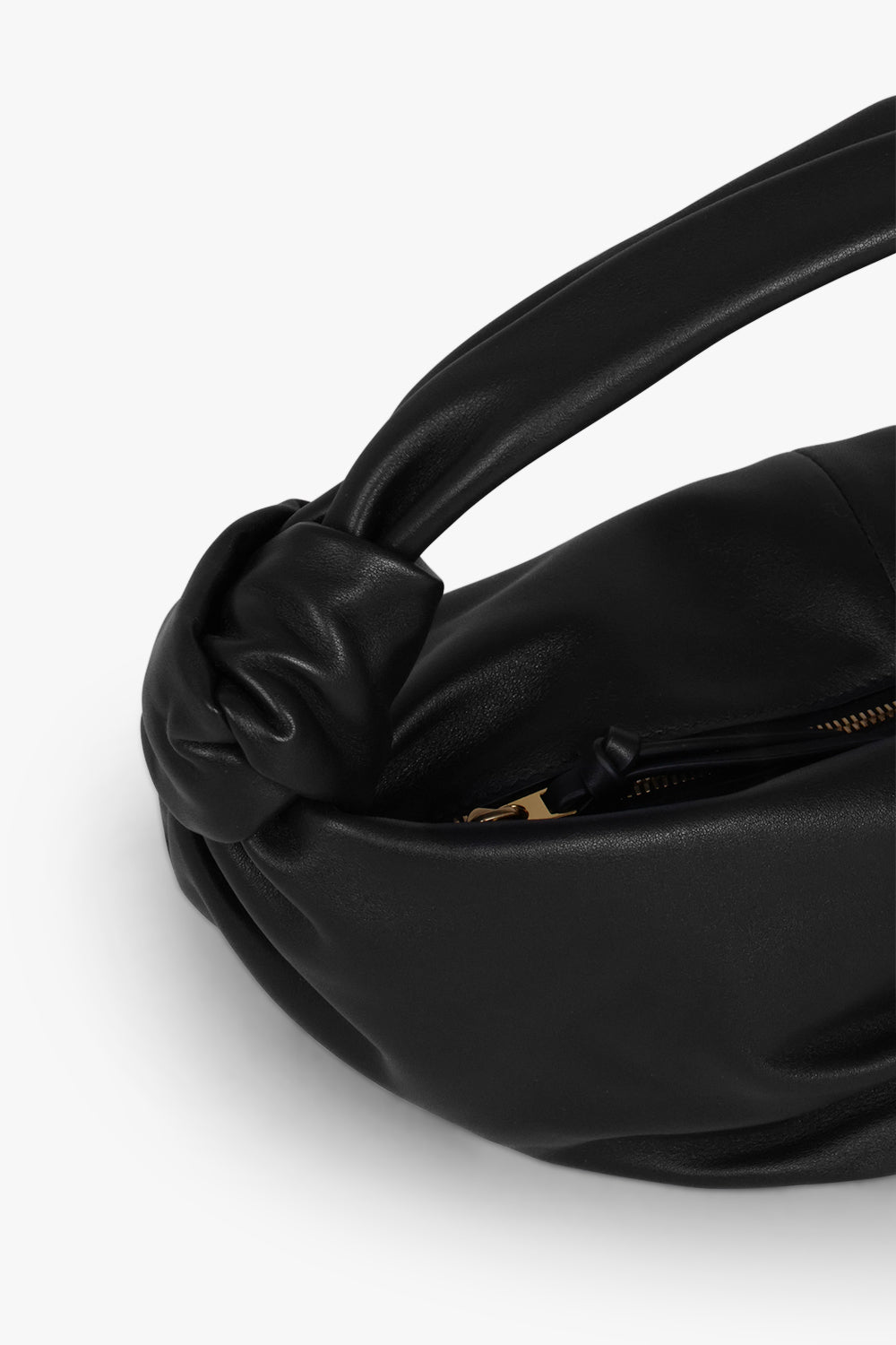 BOTTEGA VENETA BAGS BLACK DOUBLE KNOT MINI BAG | BLACK/GOLD