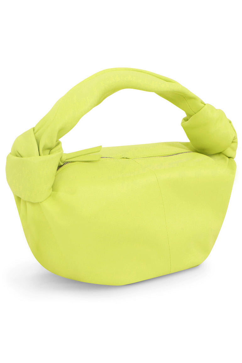 BOTTEGA VENETA BAGS SILVER DOUBLE KNOT MINI BAG SEAGRASS
