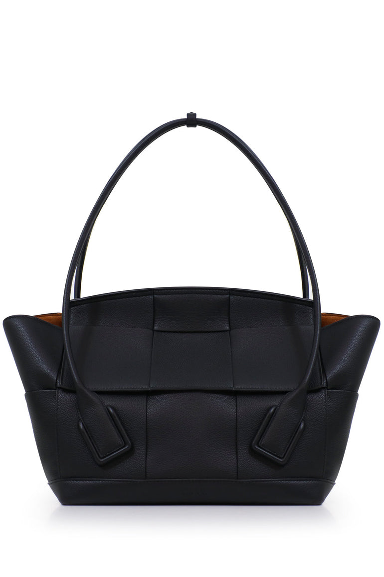 BOTTEGA VENETA BAGS BLACK MEDIUM ARCO 48 BAG GRAINED LEATHER BLACK